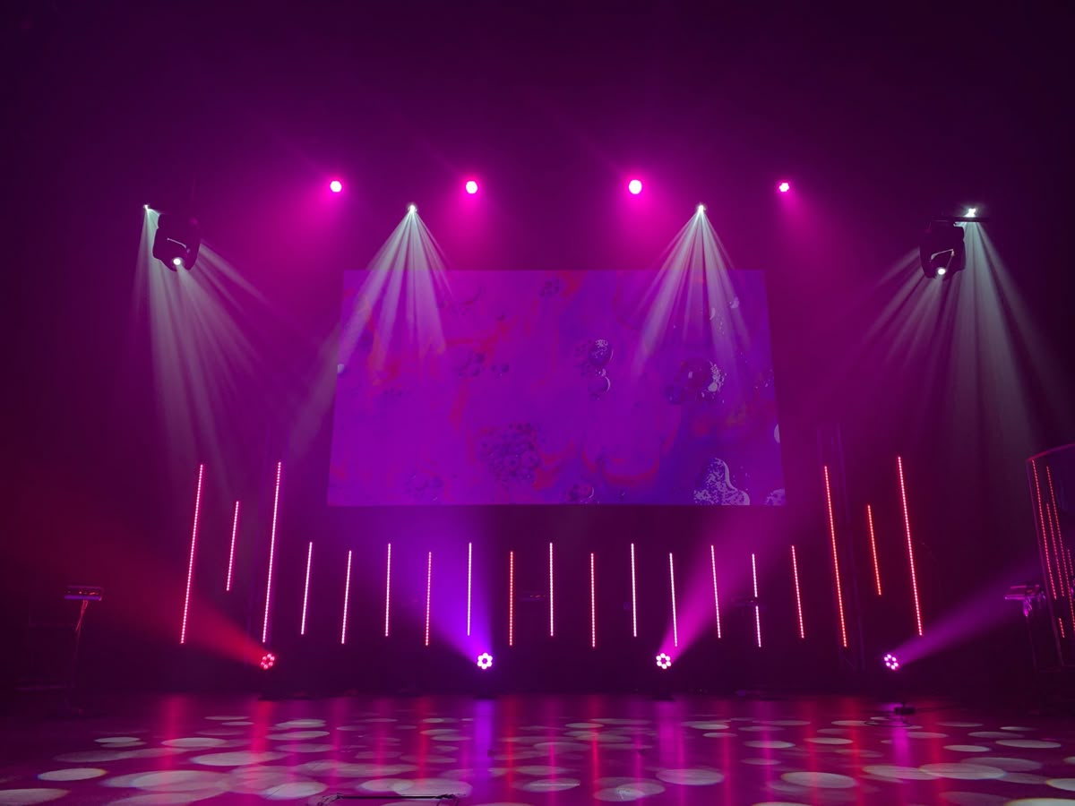 Stage with lights